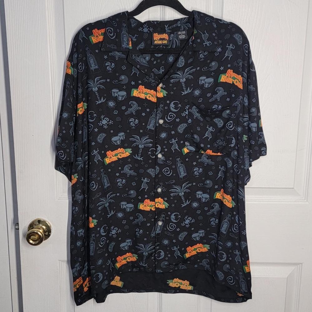 Kahlua Anything Goes Hawaiian Button Down Shirt